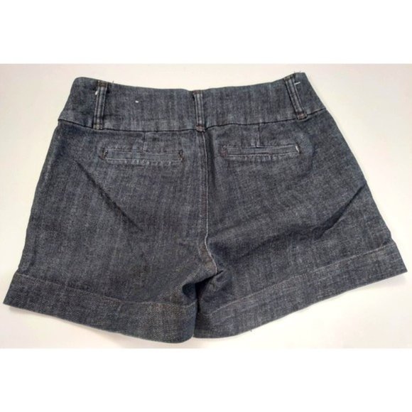 One 5 One Chino Shorts with Clasp Closure & Slit Back Pockets Blue Size 4 Women - Picture 2 of 5